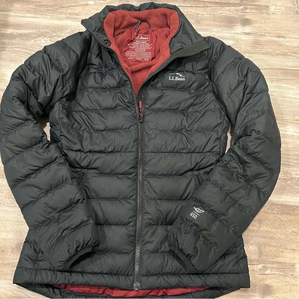 L.L. Bean Women's Black Beans Down Jacket